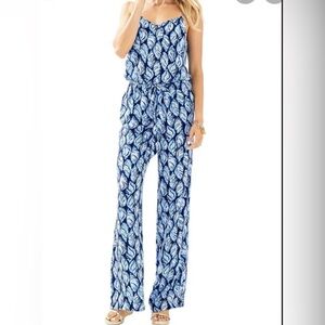 Lilly Pulitzer Dusk Jumpsuit Shell High Tide L